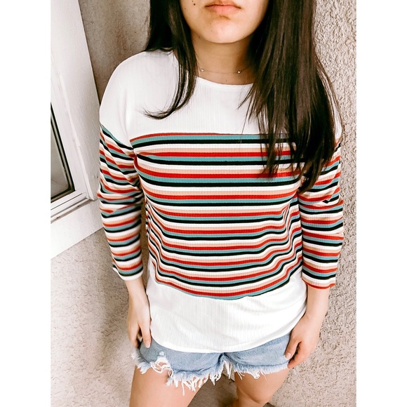 Lizzie Multi-Colored Stripe Top - Picture 4 of 4